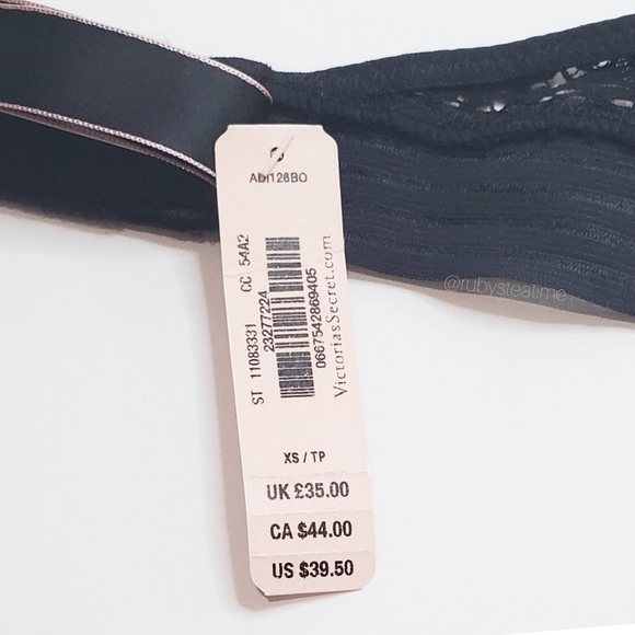 VICTORIA'S SECRET Very Sexy Floral Lace Halter Bralette -Black, XS, New with Tag - Picture 9 of 9